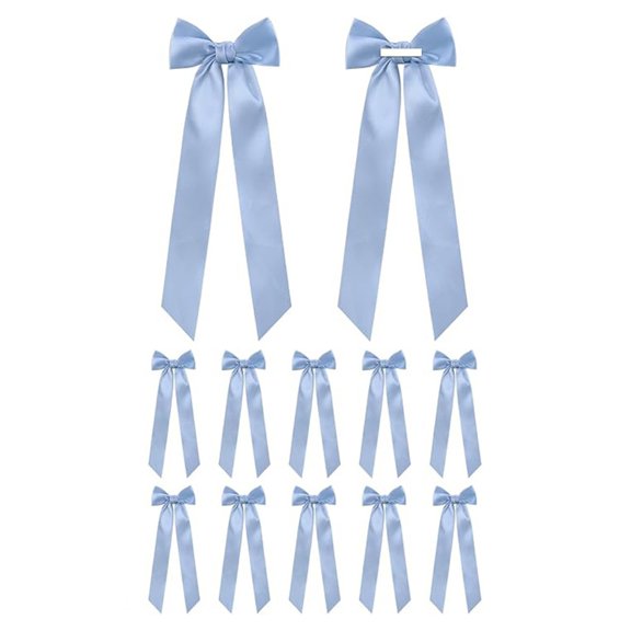 12Pcs Wedding Bowknot Ornament Adhesive Ribbon Bowknot For Candlestick Wedding Table Centerpieces Art Packaging