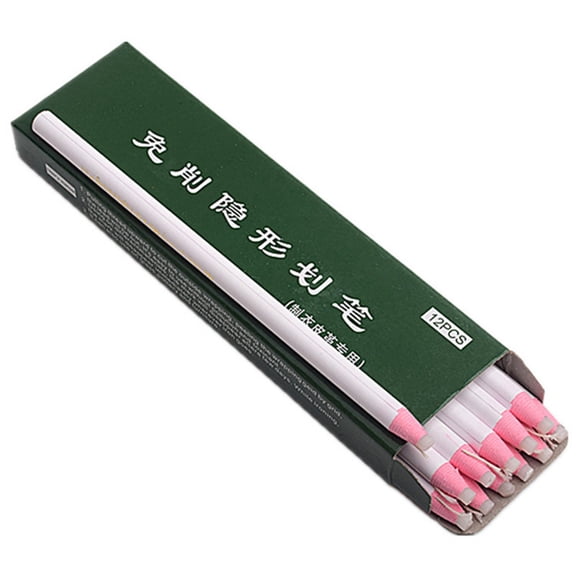 12Pcs White Fabric Sewing Marker Pencil Tailor Marking Pencil Tracing Tool for Leather Clothing Fabric Making Sewing