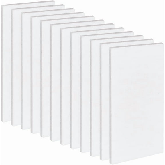 12Pcs White Foam Board 3.9x7.9 Inch Foam Core Board Crafts 1/5 Inch Thick White Core Mat PVC Foam Board Sheets Mat Boards Poster Boards