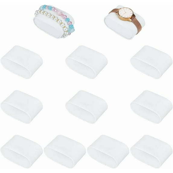 12Pcs White Leather Watch Pillow with Sponge Small Leather Watch Display Pillow Watch Display Stand Cushions Watch Jewelry Display Pillow for Watch Box Jewelry Display Storage Case Making DIY