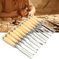 thumbnail image 1 of 12Pcs Wood Carving Hand Chisel Tool Set Woodworking Professional Steel Gouges, 1 of 6