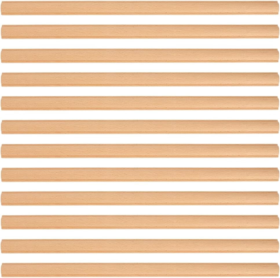 12Pcs Wood Craft Sticks DIY Craft Supplies BurlyWood 400x20mm