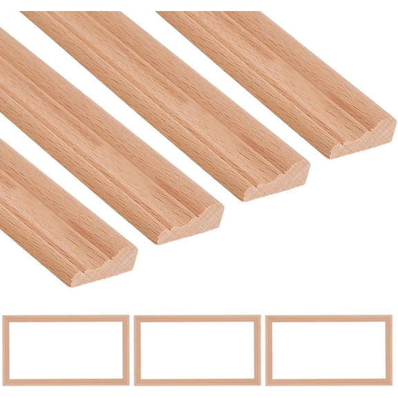 12Pcs Wood Craft Sticks DIY Craft Supplies BurlyWood 400x22x8mm Creation