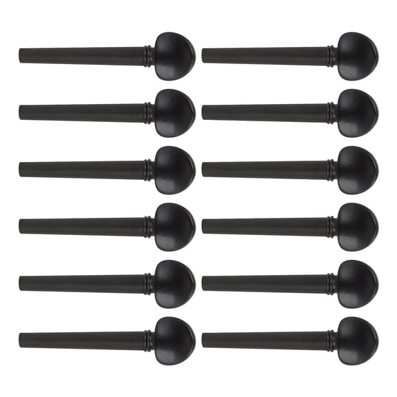 12Pcs Wood Ebony Oud Violin Pegs Machine Heads Universal Oud Shaft Handle Oud Replacement Tuning Pegs Oud Accessories