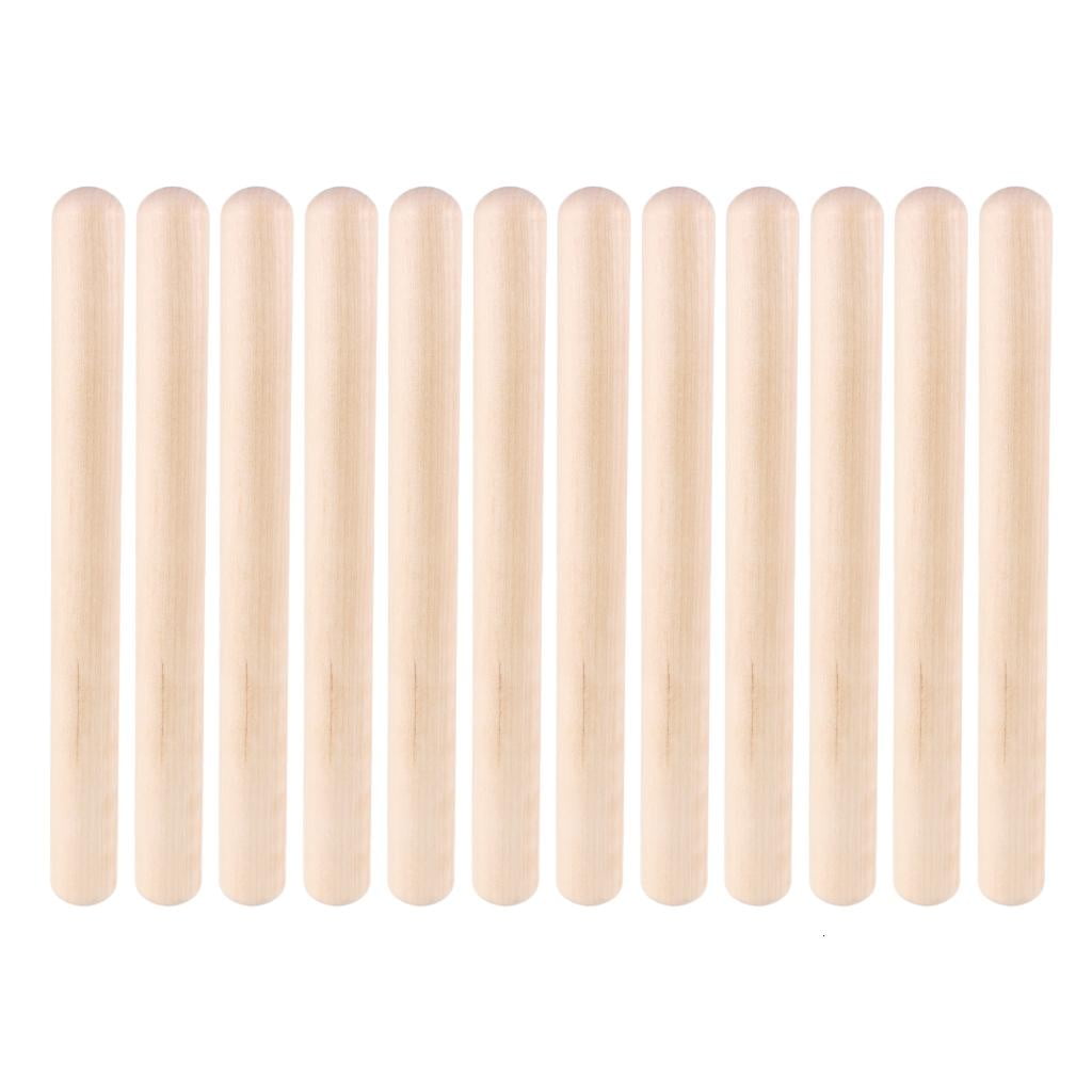 12Pcs Wood Rhythm Sticks Music Rhythm Sticks Percussion Instrument Musical Sticks for Music Parties Musical Education