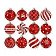 thumbnail image 1 of 12Pcs Wooden Christmas Tree Ornament Set,2D Wooden Hanging Decor Kits,Home Party Holiday Craft Decorations(Mix C), 1 of 5