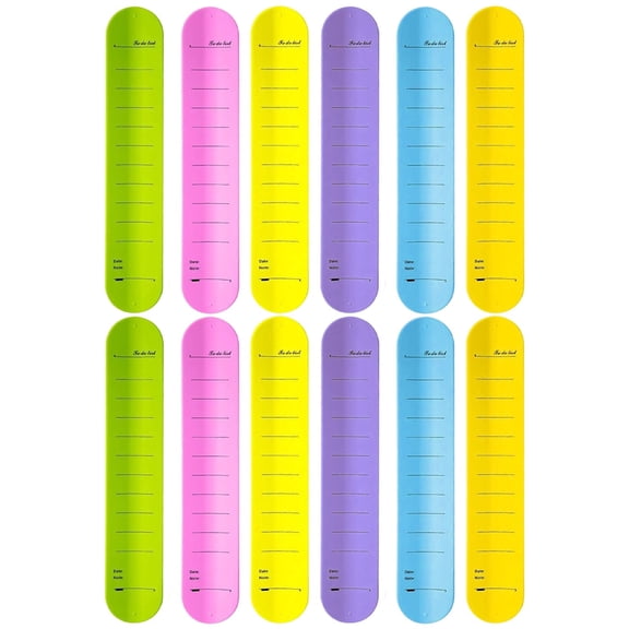 12Pcs Wrist Notepad Silicone Memo, Wristbands Notepad Wristbands Reusable Wearable Writable Erasable Bracelet Notepad Memo Watchband for Teacher Adult Daily Study Work(AC)