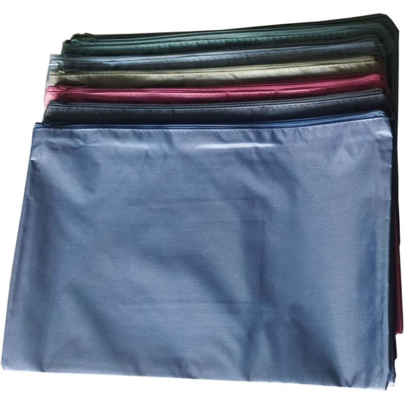 12Pcs Zipper File Bags, Quality Office Filing Documents Storage BagsA4 Business Zipper File Bags .