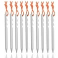 thumbnail image 1 of 12Pcs/lot 18cm Heavy Duty Aluminum Alloy Tent Stakes Pegs Travel Outdoor Camping Accessories Tarp Ultralight Nails Ground Peg, 1 of 6