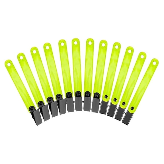 12Pcs/pack Reflective Trail Markers, High Visibility Trail Markers Reflective Trail Marker Clip for Tree Stand Hunting