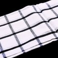 thumbnail image 1 of 12Piece High Quality Blue White Plaid Striped Tea Towel Kitchen Napkin Table Cloth 100% Cotton Woven Fabric, 1 of 10
