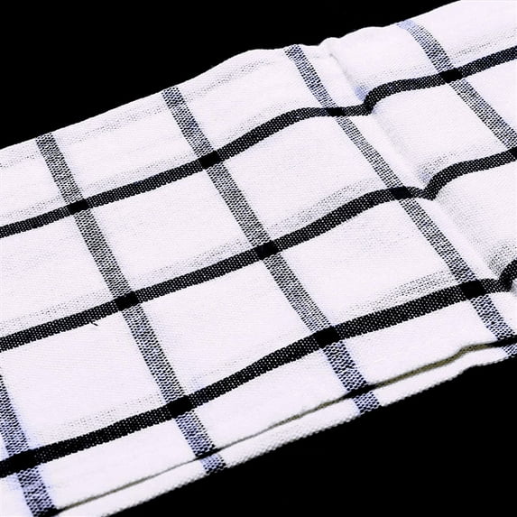 12Piece High Quality Blue White Plaid Striped Tea Towel Kitchen Napkin Table Cloth 100% Cotton Woven Fabric