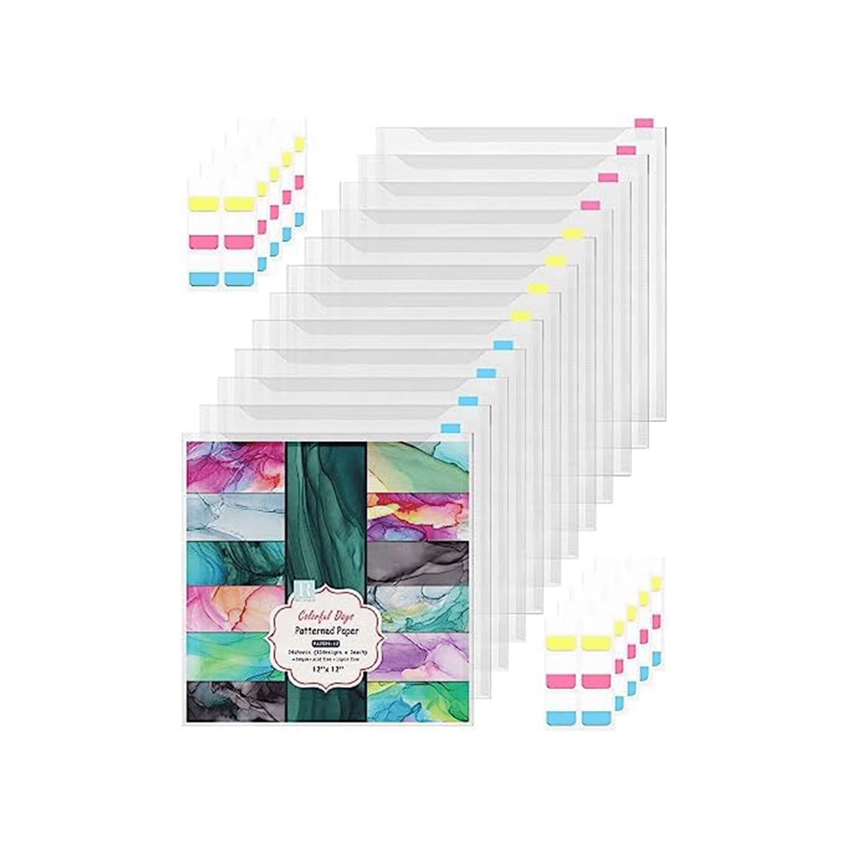 12Piece Scrapbook Paper Storage Box