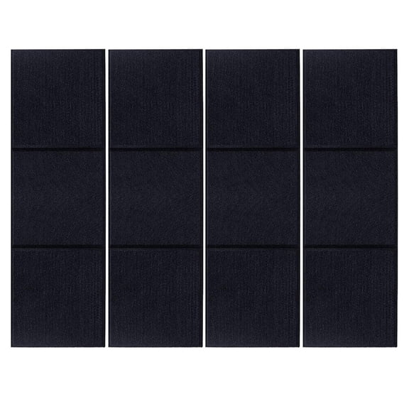 12Pieces Acoustics Foam Wall Tiles Square Foam Panel Polyester Fiber Wall Panels for Quiet Study Spaces Libraries