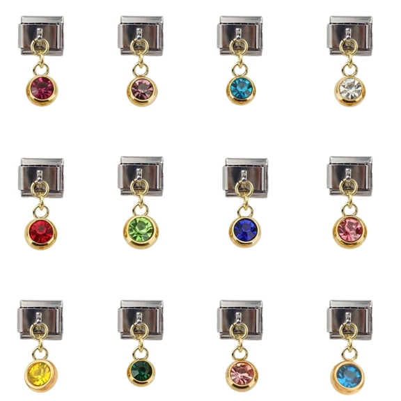 12Pieces Italian Charm Link Bracelet Jewelry Making Part Module Accessaries Bracelet Making Supplies for Jewelry