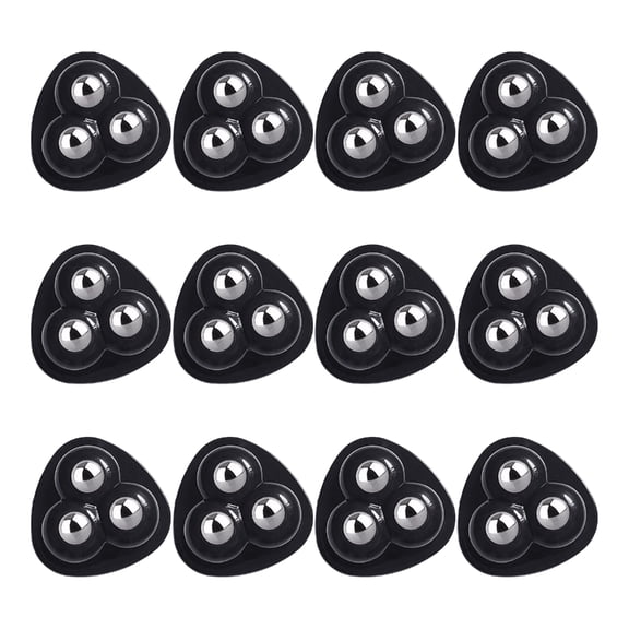 12Pieces Portable Sturdy Carbon Steel Castors Small Flat Rollers Wheel for Furniture And Storage Daily Use