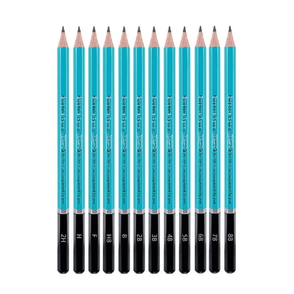 12Pieces Professional Art Pencil Ergonomic Hexagonal Grip Sketch Pencils For Artists Beginner Student