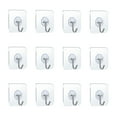 12Pieces Wall Hooks, Adhesive Hooks, Kitchen Hooks Professional Strong Hook Waterproof and