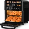 thumbnail image 1 of 12QT Air Fryer Toaster Oven, 24H Delay Start Timer, 12 Preset Menus, Patbrela Full-Color Touchscreen, 1500W Broi, Dehydrate, Bagel, Seafood for Home, 1 of 9