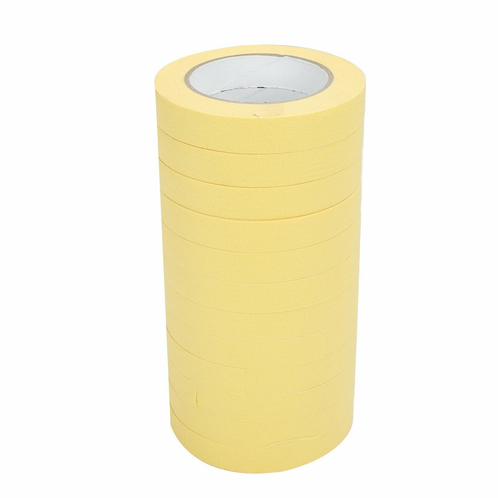 12Rolls 3/4" x165ft Masking Tape Crepe Paper Automotive Refinish 06652 Yellow