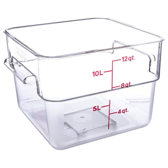 12SFSCW135 Camwear Polycarbonate Square Food Storage container, 12 Quart