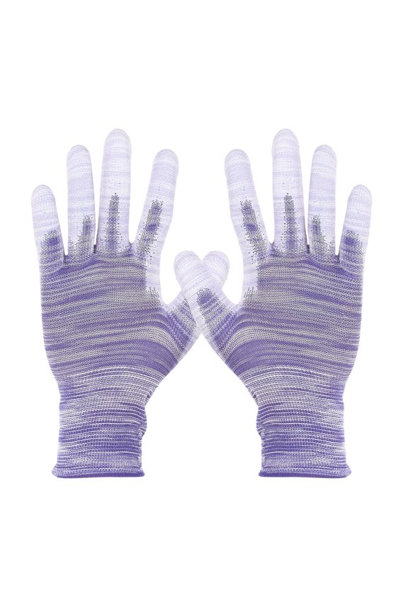 12Set Anti-Static Gloves Electrostatic Protective Glove, Large Size Purple