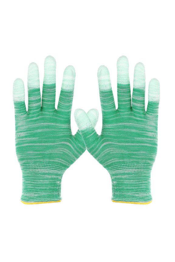 12Set Anti-Static Gloves Electrostatic Protective Gloves, Large Size Green