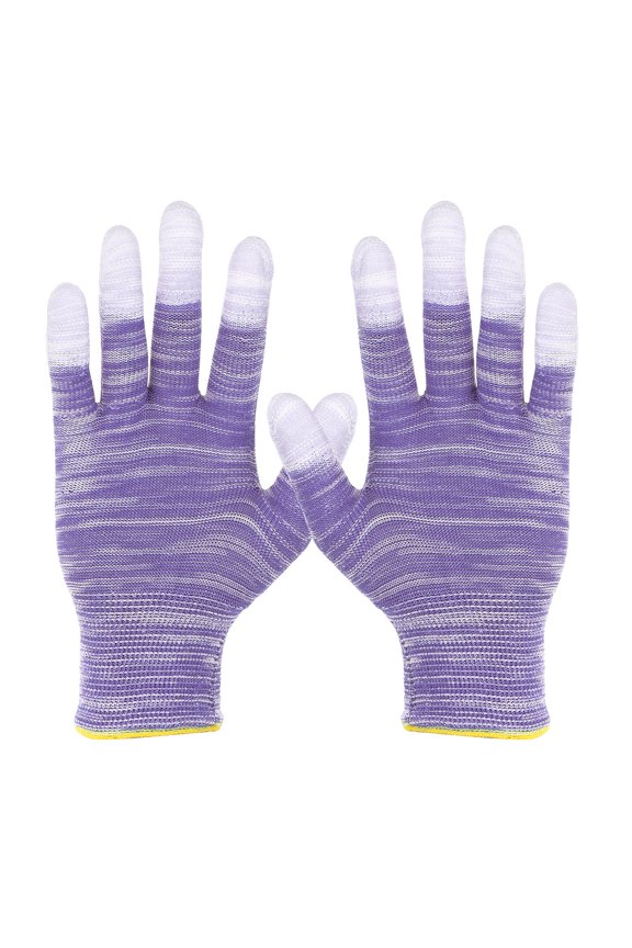 12Set Anti-Static Gloves Electrostatic Protective Gloves, Large Size Purple