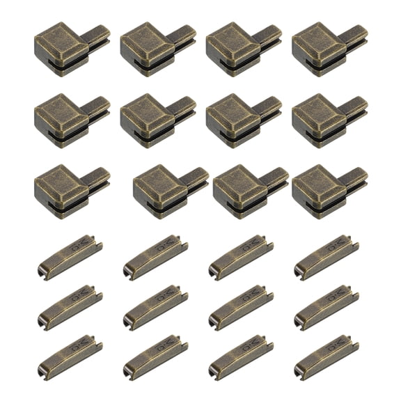12Set Zipper Latch Slider Retainer Kits, #10 Zipper Bottom Stoppers, Bronze