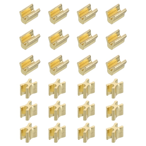 12Set Zipper Slider Retainers Kits, #5 Copper Top & Bottom Stoppers, Light Gold