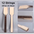 thumbnail image 1 of 12String 22 Fret Guitar Neck Maple Rosewood Fretboard Wide Paddle Head Dot Inlay, 1 of 8