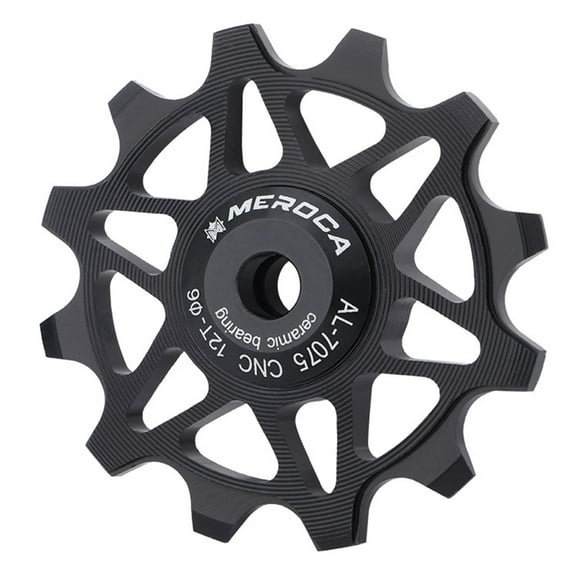 12T/14T Rear Derailleur Pulley Aluminum Alloy Jockey Wheel Ceramic Guide Pulley Roller , Mountain Bike, , BMX , 12 12T Black