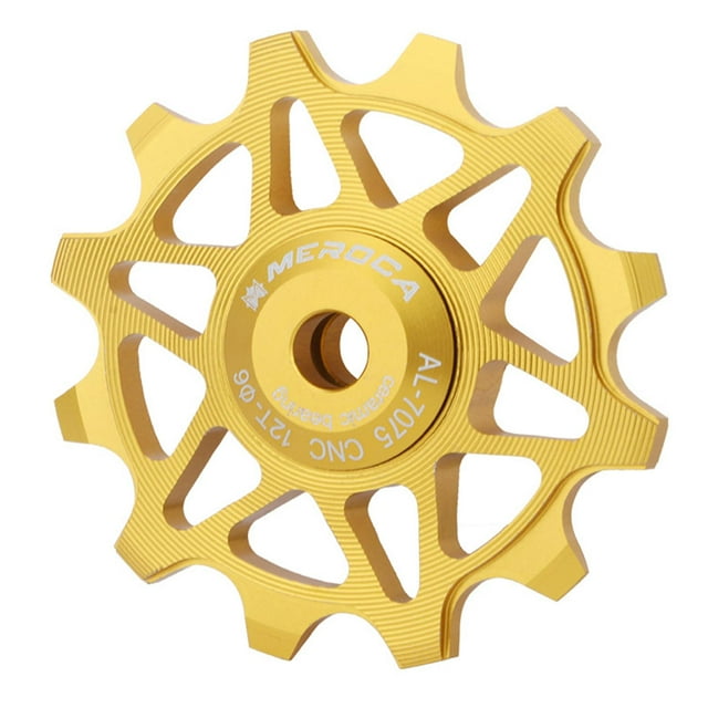 12T/14T Rear Derailleur Pulley Aluminum Alloy Jockey Wheel Ceramic Guide Pulley Roller , Mountain Bike, , BMX , 12T Gold
