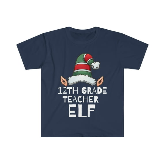 12TH grade teacher Elf Unisex T-shirt, S-3XL Christmas Holidays Xmas Elves