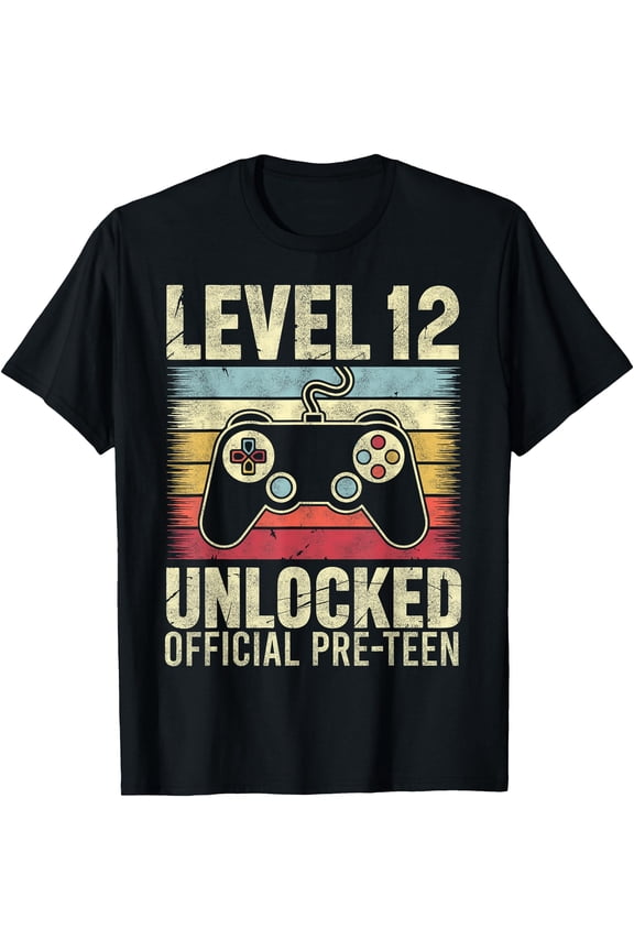 12Th Birthday Boys Level 12 Unlocked Official Pre-Teen Kids T-Shirt