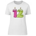 thumbnail image 1 of 12Th Birthday Candles Doodle T-Shirt Women -Image by Shutterstock, Female Small, 1 of 2