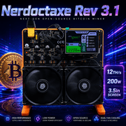 12Th/s 3.5in Screen Bitcoin Miner High Hash Rate Bitaxe NerdOCTaxe 200W BM1370 Asics Chip Open Source Bitcoin Solo Crypto Mine