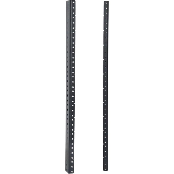 12U Rack Rails 2 PCS, Tapered Holes Horizontal & Vertical Rackmount Rails for Recording & Network Wooden Cabinet Mounting, 3.0 mm Thickness Steel Heavy Duty, Screws Included