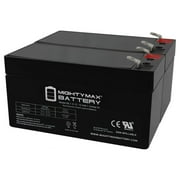 12V 1.3Ah EnerSys NP1.2-12 Replacement SLA Sealed Lead Acid Battery - 2 Pack