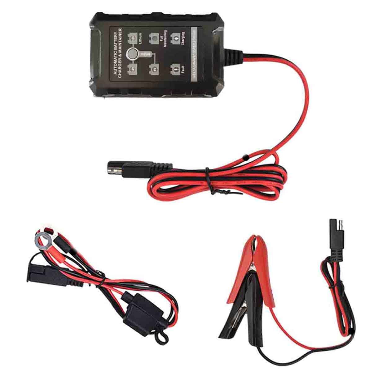 12V 1.5A LifePO4 Battery Charger 14.6V Smart Charger and Maintainer for Lithium-Iron Deep Cycle Rechargeable Batteries of Car, Truck, Boat, RV, Lawn Tractor and More