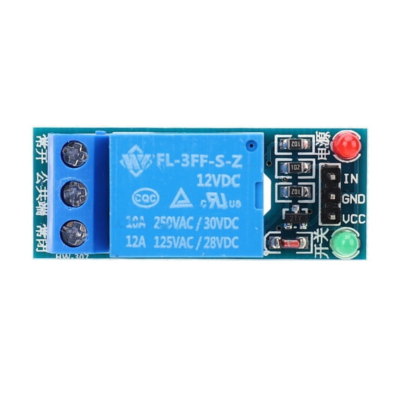 12V 1 Channel Relay Module Board with Optocoupler Isolation, 10A AC250V/DC30V Single Channel Relay for Arduino Home Automation DIY Projects (12V 1S)