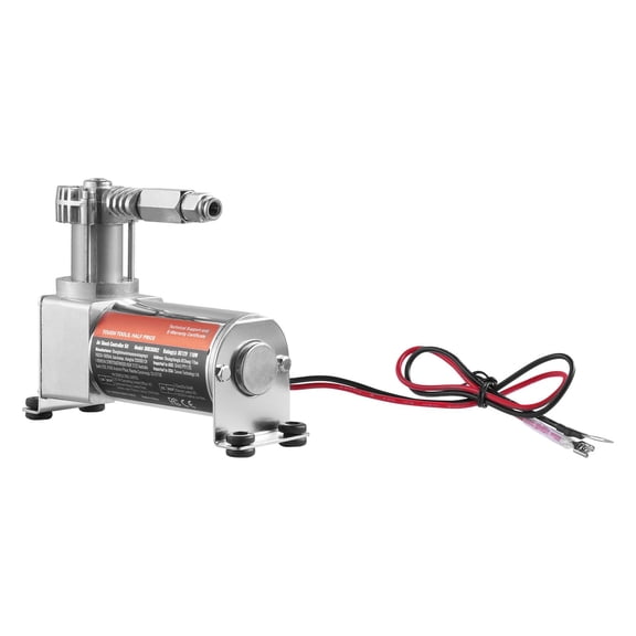 12V 100 PSI Air Shock Controller Kit, On Board Air Compressor System with Single Path, Pressure Gauge, Air Line for Truck, Van