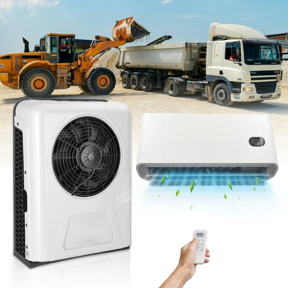 12V 10000BTU Electric Split Truck Air Conditioner, New Energy Parking AC Unit for Semi Truck, Motorhome, Tractor, Trailer, Camper Van, RV