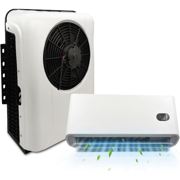 12V 10000BTU Electric Split Truck Air Conditioner, New Energy Parking AC Unit for Semi Truck, Motorhome, Tractor, Trailer, Camper Van, RV