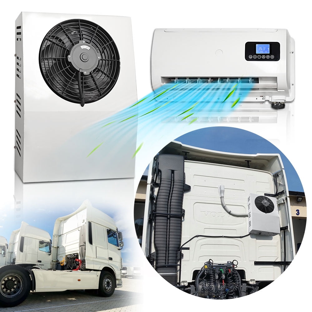 12v backpack mini split ac 24V 48V Truck Air Conditioner for Sleeper RV No Idle 12V (Uses 800W) 30dB Indoor Unit Size How to Install 12V Split