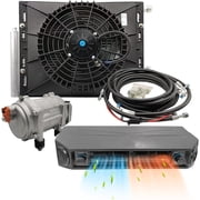 12V 10000BTU Universal Under Dash Air Conditioner Kit, Energy Saving Scroll Compressor Heating & Cooling AC Unit for Car, Van, RV, Truck