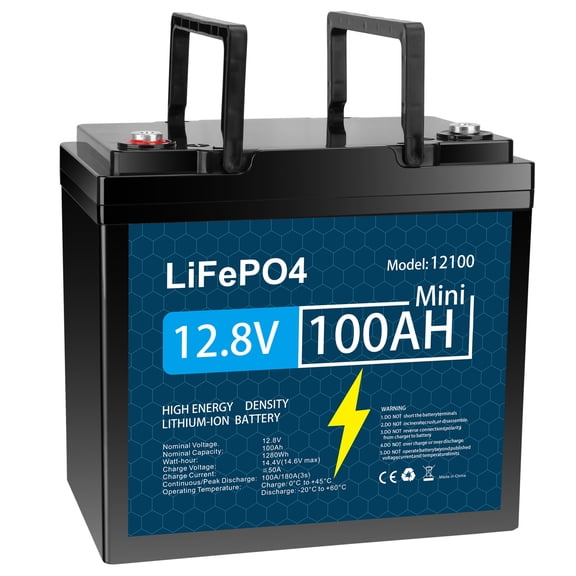 12V 100AH Lithium Battery Rechargeable LiFePO4 5000+ Deep Cycle Solar Panel RV