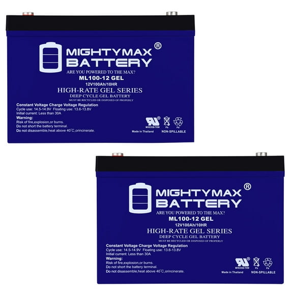 12V, 100Ah, GEL, Replacement Battery Compatible with Celltech CT100-12 - 2 Pack