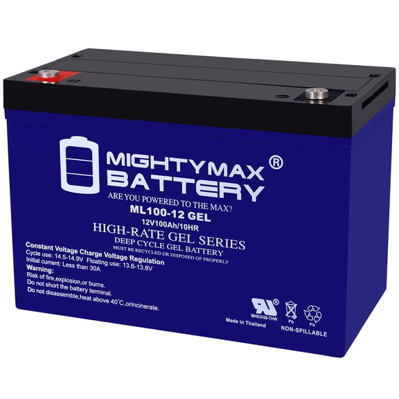 12V, 100Ah, GEL, Replacement Battery Compatible with Delta HRL 12-100 X