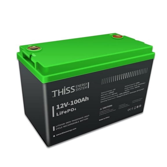 12V 100Ah LiFePO4 Battery, Built-in 120A BMS, 15000 Deep Cycles, Group 31, Lightweight Lithium Iron Phosphate Battery for Home Energy, RV, Trolling Motor, Marine, Solar, Off-Grid